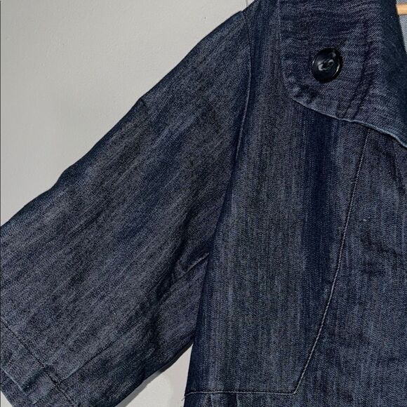 Denim Jean Jacket with Three-Quarter Sleeves - Picture 3 of 14